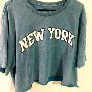 Cropped Shirt Sleeve lounge top Size XL